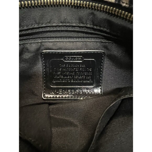 COACH OCELOT ANIMAL PRINT CANVAS Black & Beige W/Adjustable Crossbody Strap EUC - Picture 6 of 8